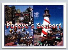 Popeye's Seaport Darien Lake New York Chrome Postcard Amusement Park Theme