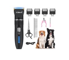 Dog Clippers, USB Rechargeable Cordless Dog Grooming Kit, Low Noise Electric Pet