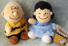 PEANUTS Aurora World Plush Charlie Brown  Lucy Palm Pals New GG/759 