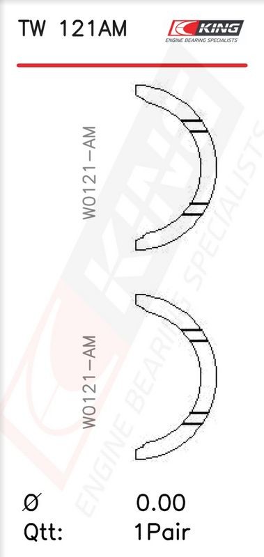 KING TW 121AM Crankshaft Thrust Washer Set Fits Aro Spartana Pick UP Dacia Logan