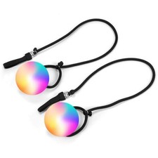 2X Battery LED Poi Balls Multi-Colored Light Up Balls for Dance,Party, Festival