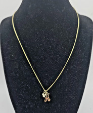 Disney Parks The Letter Cursive 'A' Necklace w/Mickey Mouse Charm 18" Gold Tone