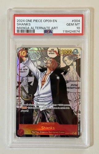Shanks OP09-004 Manga Alt Art -  Emperors in the New World - One Piece - PSA 10