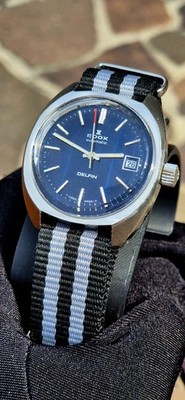 Edox Delfin Automatik Stahl Sub Diver 35,5 mm Ref. 623 2303 4 Vintage