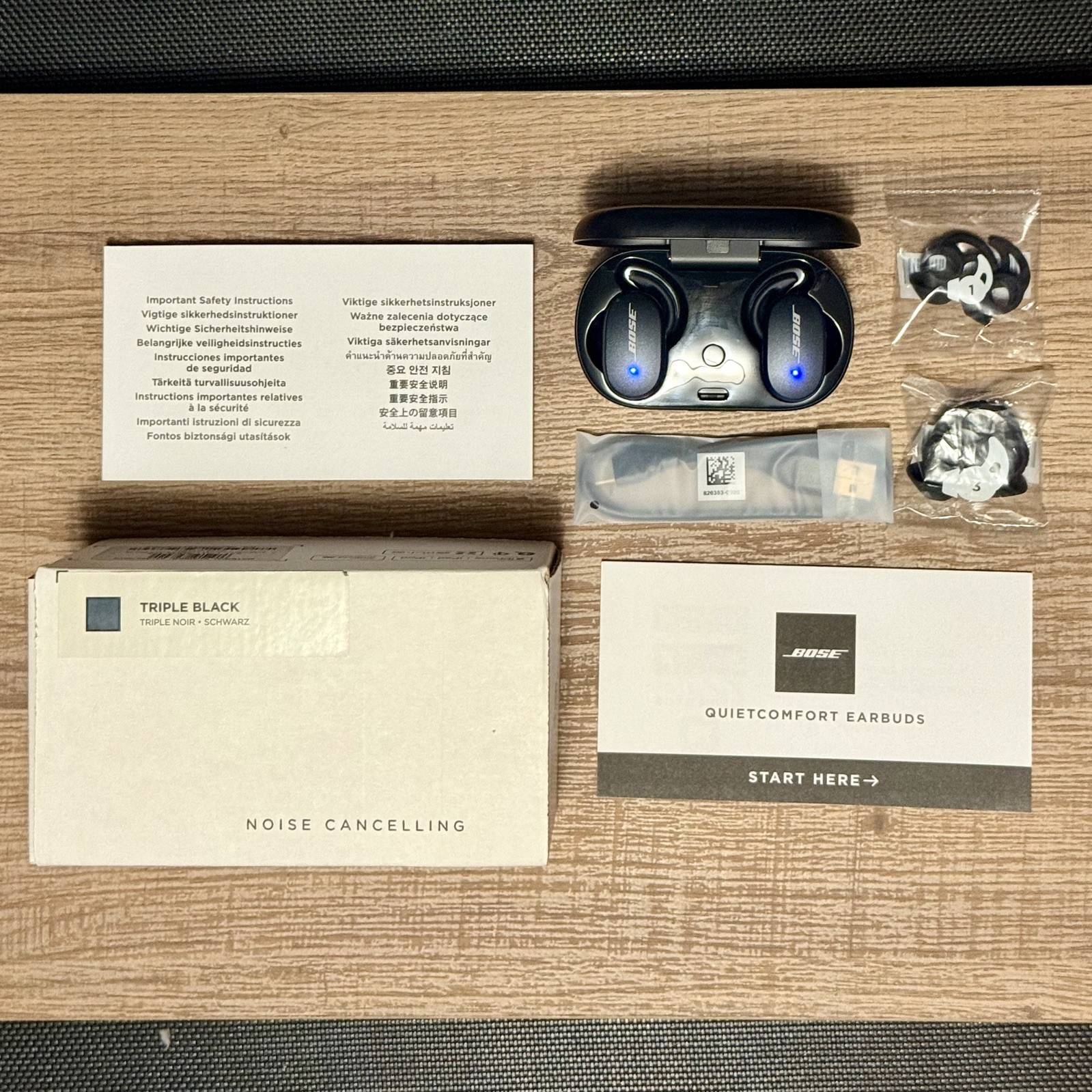 Bose QuietComfort Noise Cancelling Earbuds – Bluetooth ANC – Black (Lightly Used-image