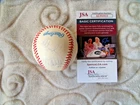 Albert Belle signed baseball official OAL Budig ball autograph JSA cert inscrip