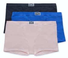 HANES 3 Pk Ultimate Stretch Cotton Grey Pink Blue Boxer Brief Panty Womens XL 8