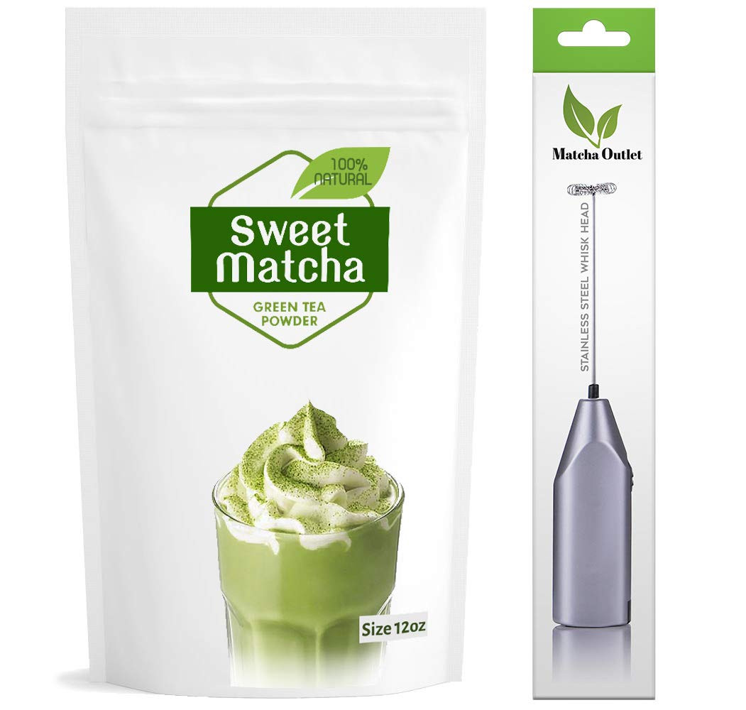 Powder Japanese Mix 12oz With Electric Milk Frother