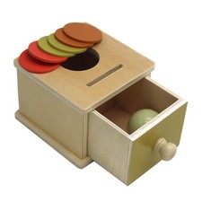 Boule en bois goutte jouet objet boîte de permanence pour enfants bébé d'âge