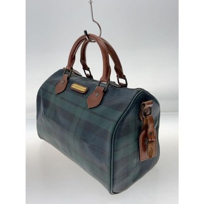 POLO RALPH LAUREN Check Boston Bag Green Vintage Travel Used | eBay
