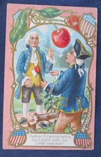 ca1910 George Washington Patriotic Greeting Postcard