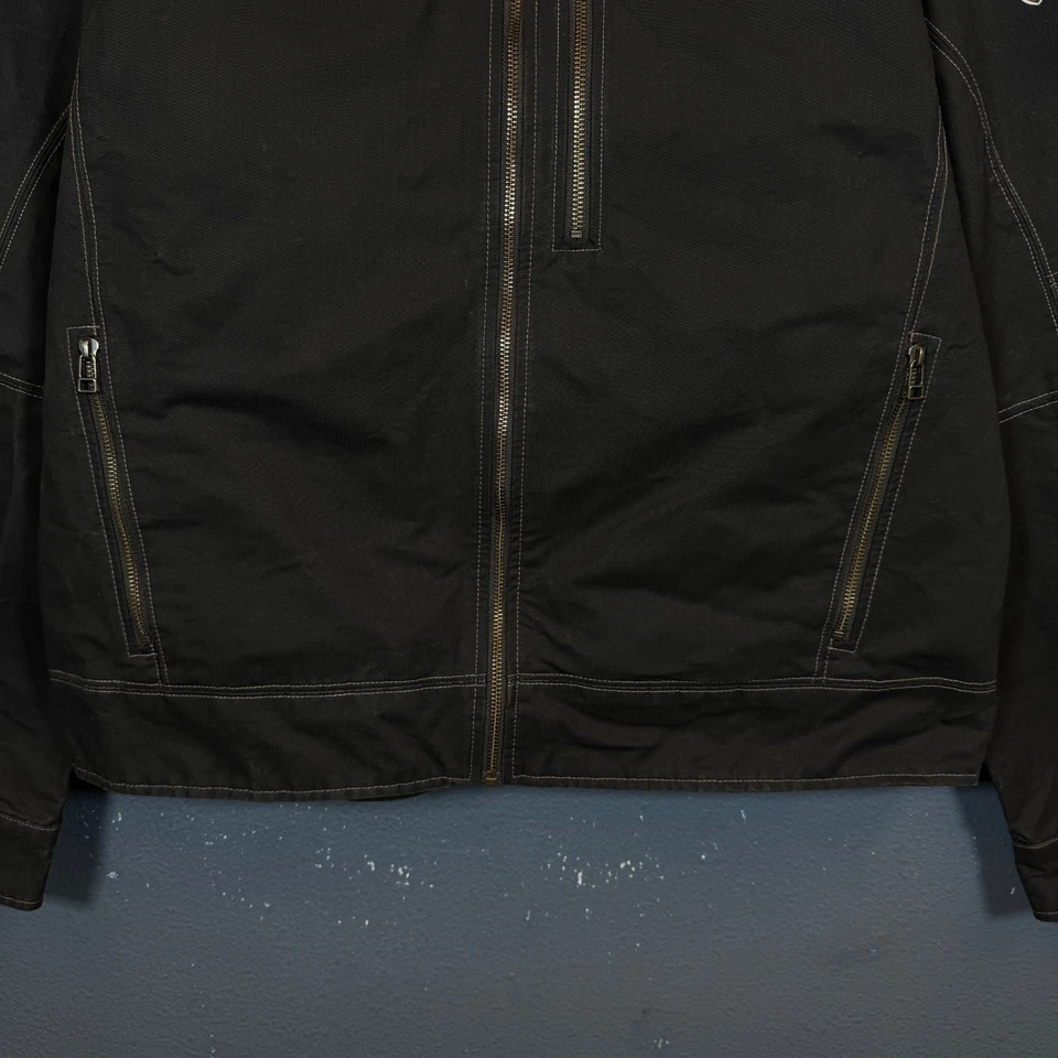 Kuhl XL Hombre Marrón Vintage Pátina Tinte Bomber Detroit Chaqueta Foto 3 de 4