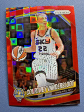 2025 Panini Prizm WNBA #124 Courtney Vandersloot Red Pandora /199 Chicago Sky