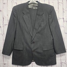 Christian Dior Monsieur Men Charcoal Gray Pinstripe Virgin Wool Suit Set 42R