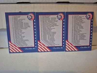 Decision '92 US Election Trading Card Singles 1-100 (AAA Sports, 1992) BOX6