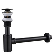 Bottle P Trap Brass Round 1 1/4 Inch Decorative P-Trap, Bathroom Basin Sink W...