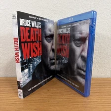 Death Wish (Blu-ray/DVD/Digital, 2018) with Slipcover Bruce Willis READ SEE PICS