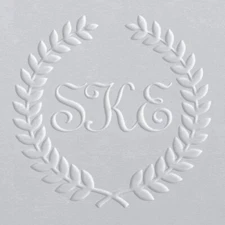 Custom Monogram Embosser with Initials - Hand-Held Embossing Stamp - Monogram