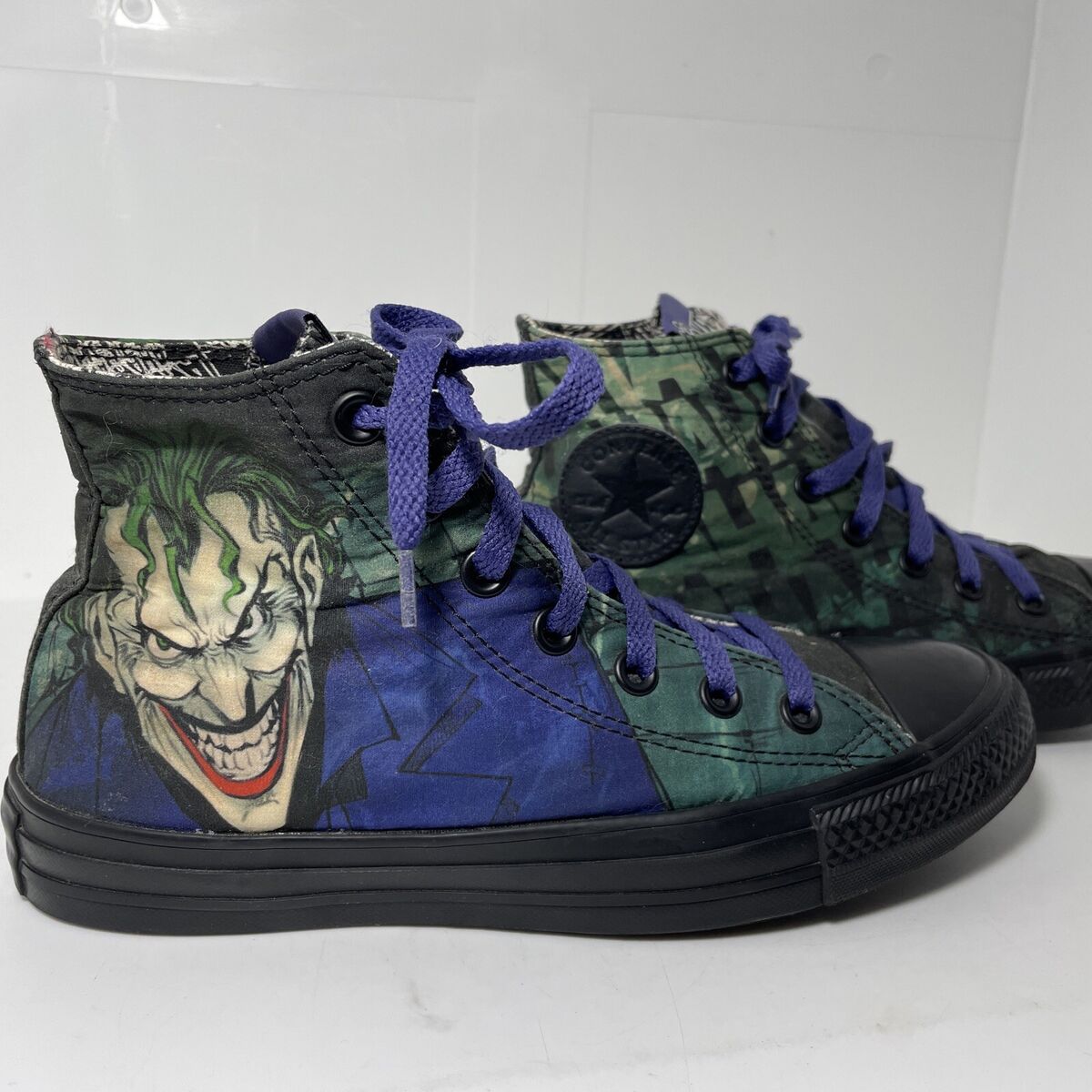 CONVERSE x DC COMICS THE JOKER Black ALL-STAR HI-TOP SHOES CONVERSE x DC COMICS THE JOKER Black ALL-STAR HI-TOP SHOES