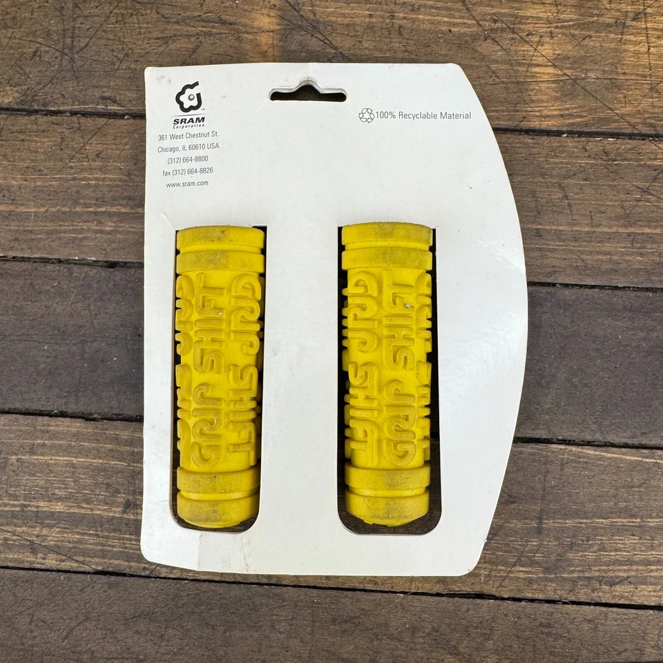 SRAM Grip Shift Grips Set NOS 90s MTB For Grip Shift and ESP Shifters Yellow - Image 3 of 4