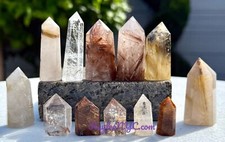 Wholesale Lot 0.5 Lb Natural Rutilated Quartz Obelisk Tower Point Crystal