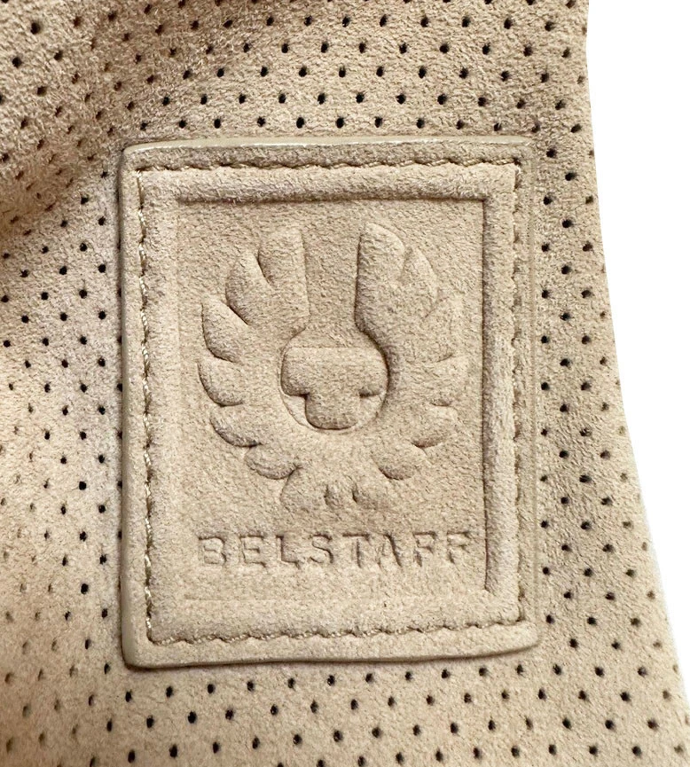 BELSTAFF PERFORATED DARK SANDSTONE LEATHER JACKET BNWT RARE Sz: M UK/US38/IT48 - Image 2 of 4