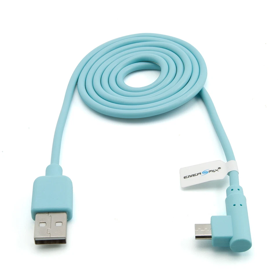 1m Micro USB Kabel 90 Grad gewinkelt Winkelstecker schwarz rosa blau weiß - Bild 4 von 4