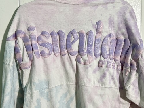 Disneyland Spirit Jersey Adult XS Tie Dye Pink Glitter Pastel Spirit Jersey - Picture 5 of 8