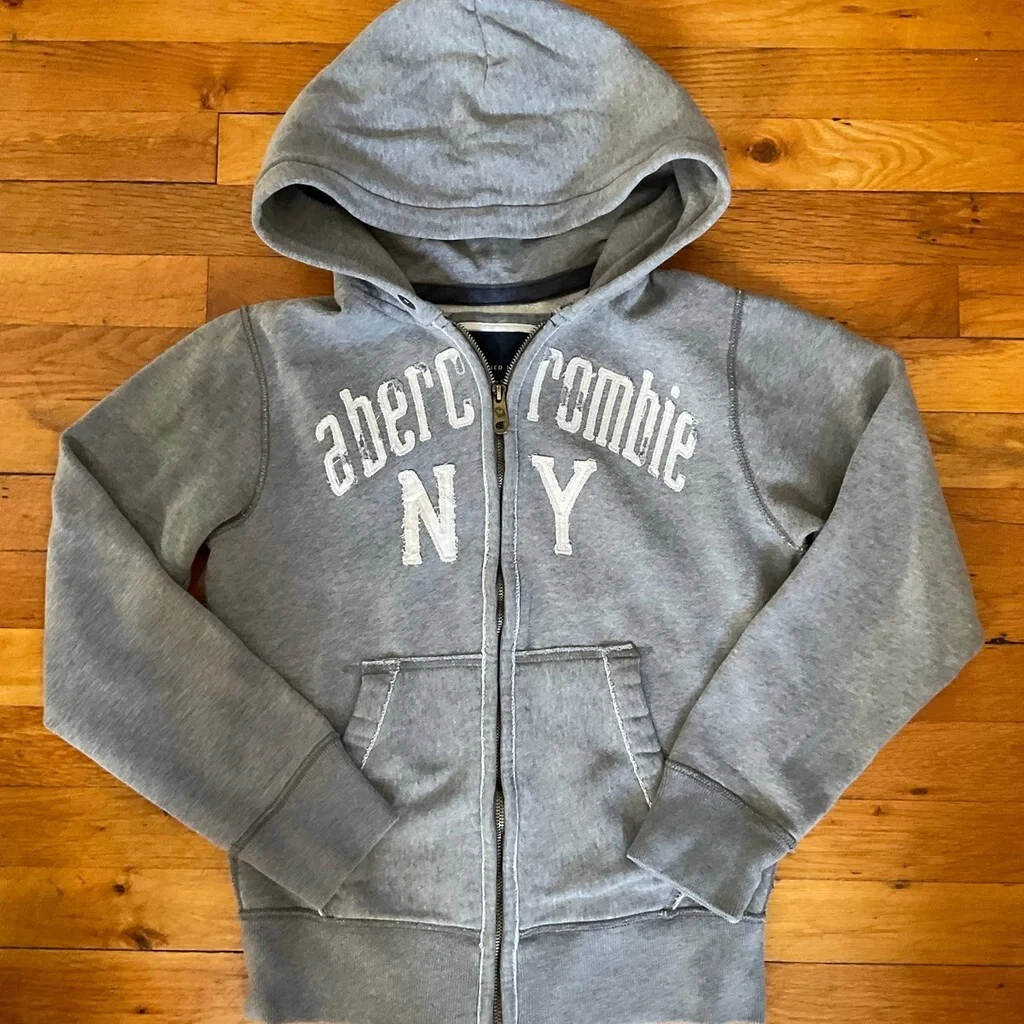 Abercrombie and best sale fitch grey hoodie