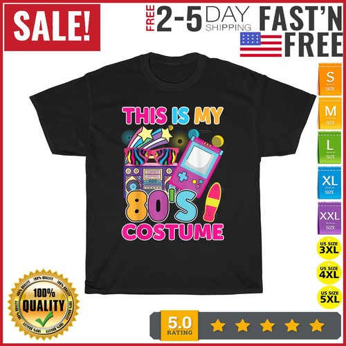 This is My 80s Costume Boys Kids Men Women Party Halloween T Shirt Men Women NEW - 第 1/9 張圖片