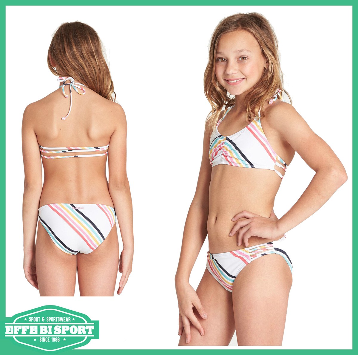 Costume da bagno due pezzi bambina Billabong bikini mare ragazza