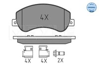Meyle 025 244 8418 Brake Pad Set, Disc Brake For VW