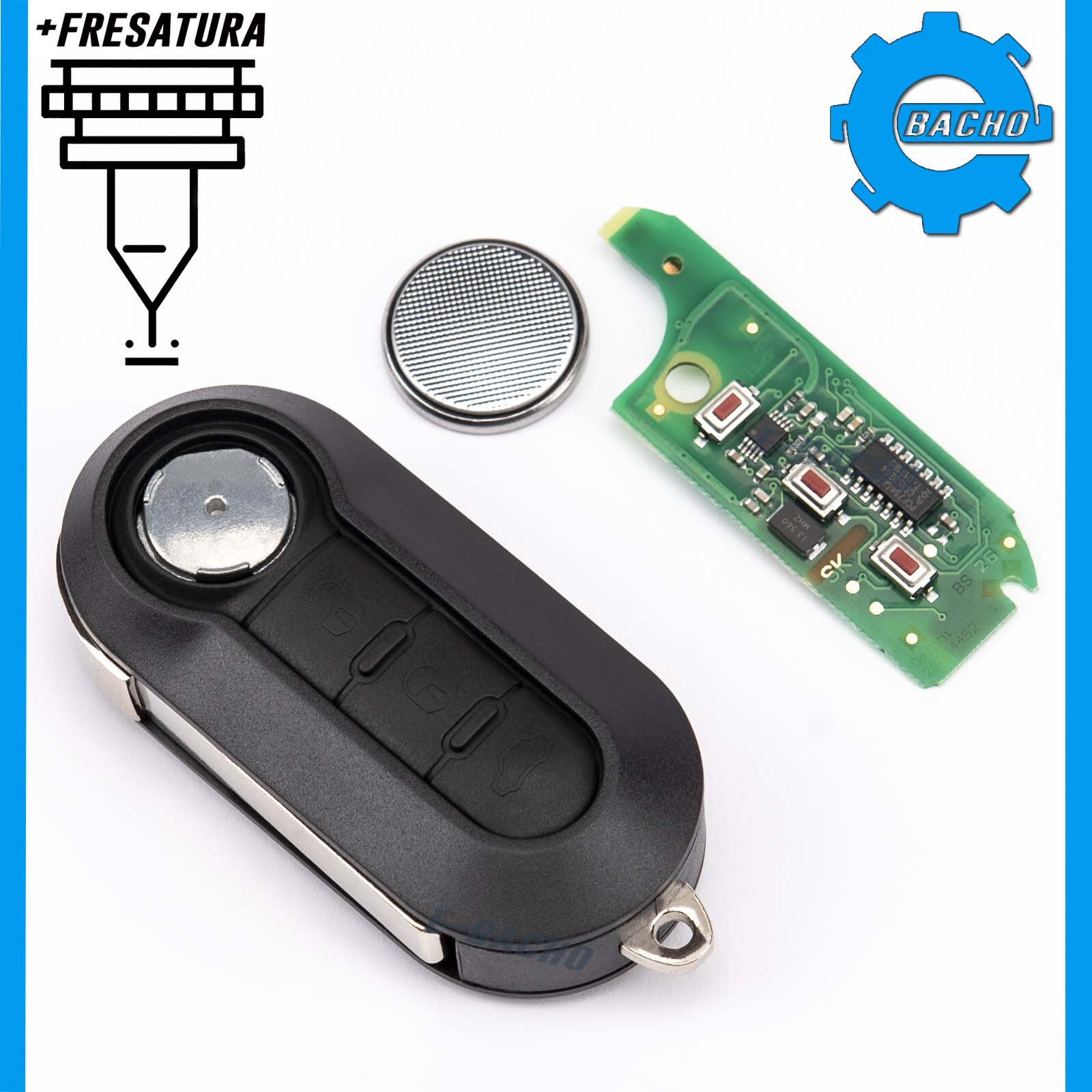 Telecomando Fiat 500L Bravo Peugeot Boxer 433MHz 71752197 con Fresatura