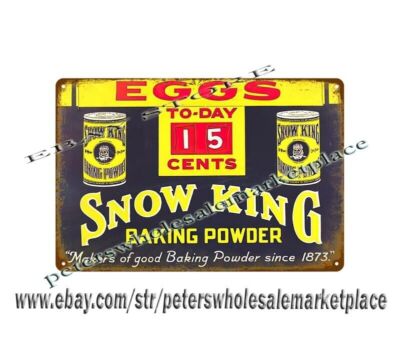 Snow King Baking Powder metal tin sign interior design ideas bedroom