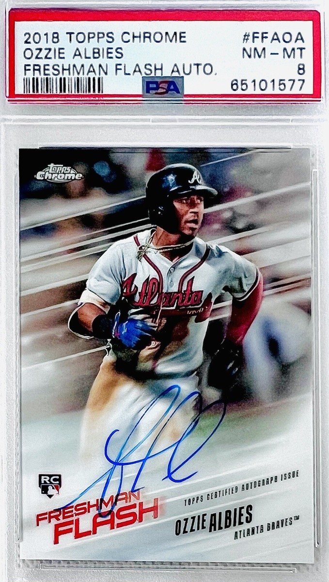 2018 Topps Chrome Ozzie Albies Auto RC #/99 Rookie Card “Freshman