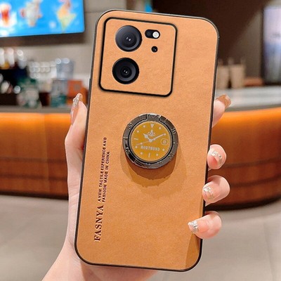 For Xiaomi 13T Pro 12T Redmi Note 12 11 Poco X5 Leather Ring Holder Case Cover