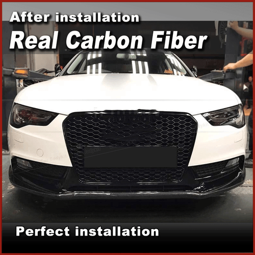 Frontschürze Lippe Spoiler Carbon für Audi A5 8T Coupe Sportback Non-Sline 12-16 - Picture 3 of 12