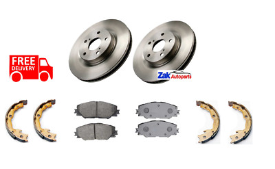 For Toyota Rav4 RAV 4 06-12 Front Brake Discs & Pads & Rear Brake Shoes ...
