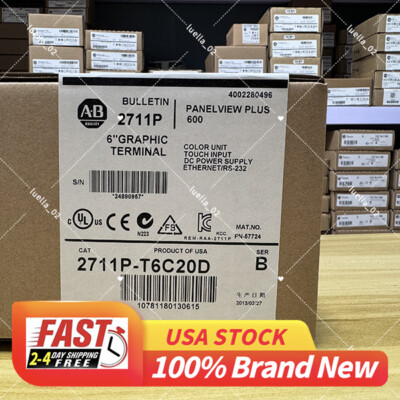 NEW Sealed 2711P-T6C20D /B AB PanelView Plus 600 Free ship