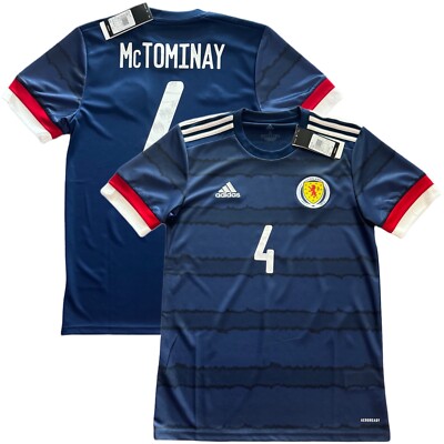 2020/21 Scotland Home Jersey #4 Mc TOMINAY Small Adidas Euro Soccer NEW 