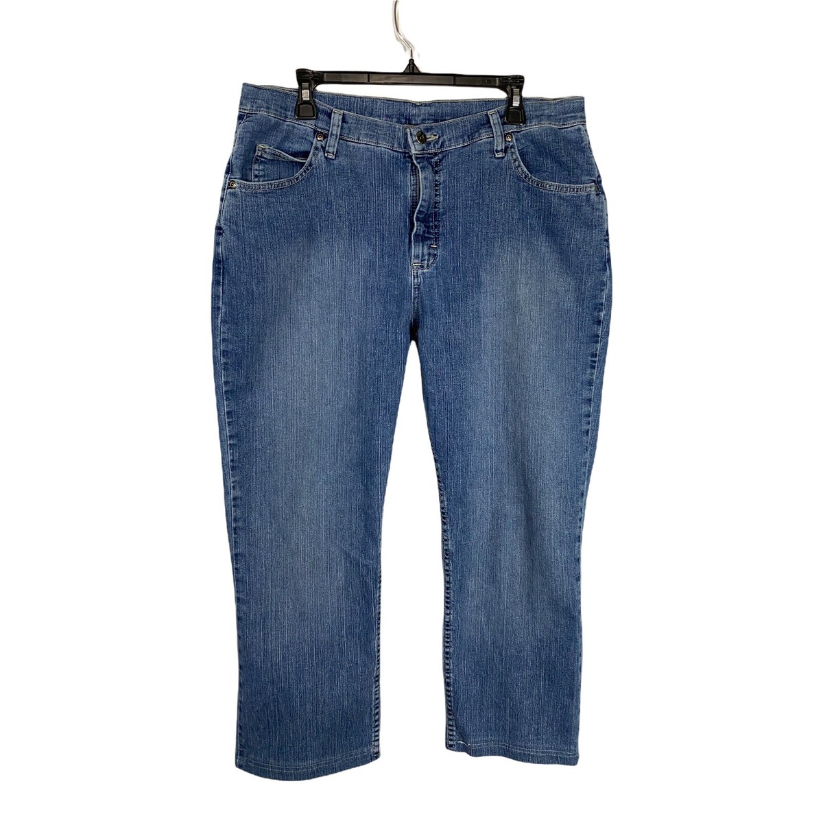 Riders By Lee Womens Petite Size 18P Blue High Rise Straight Leg