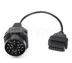 Auto 20 Pin To OBD2 16 Pin Diagnostic Connector Tool Adapter Cable For BMW