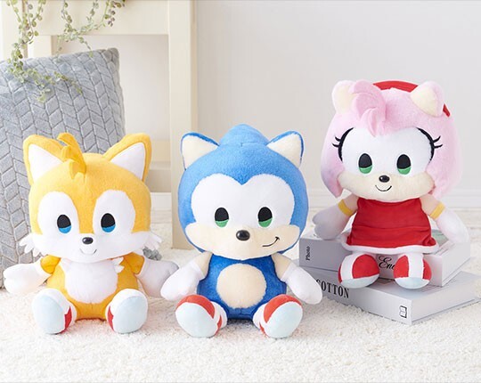 SONIC&FRIENDS Plush Toy M Sonic, Tails, Amy Set of 3 SEGA JAPAN