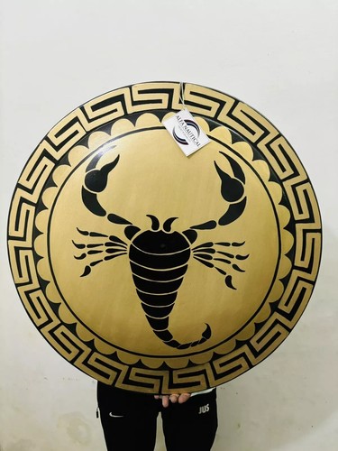 Authentic Greek Hoplite Shield, Hoplite Scorpion Handmade Round Shield 30 Inch, - Picture 2 of 6