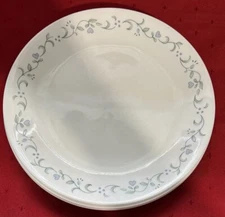 Corelle Country Cottage Dinner Plates 10 1/4" Blue Hearts Lot Of 4