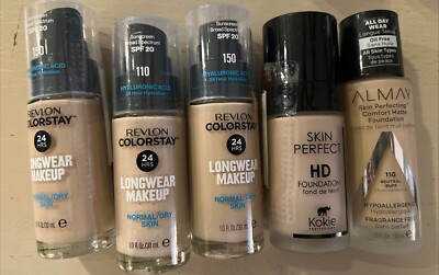 5 pack Mixed Lot Foundations~New~ Fair Light Shades~ See Photos ~New