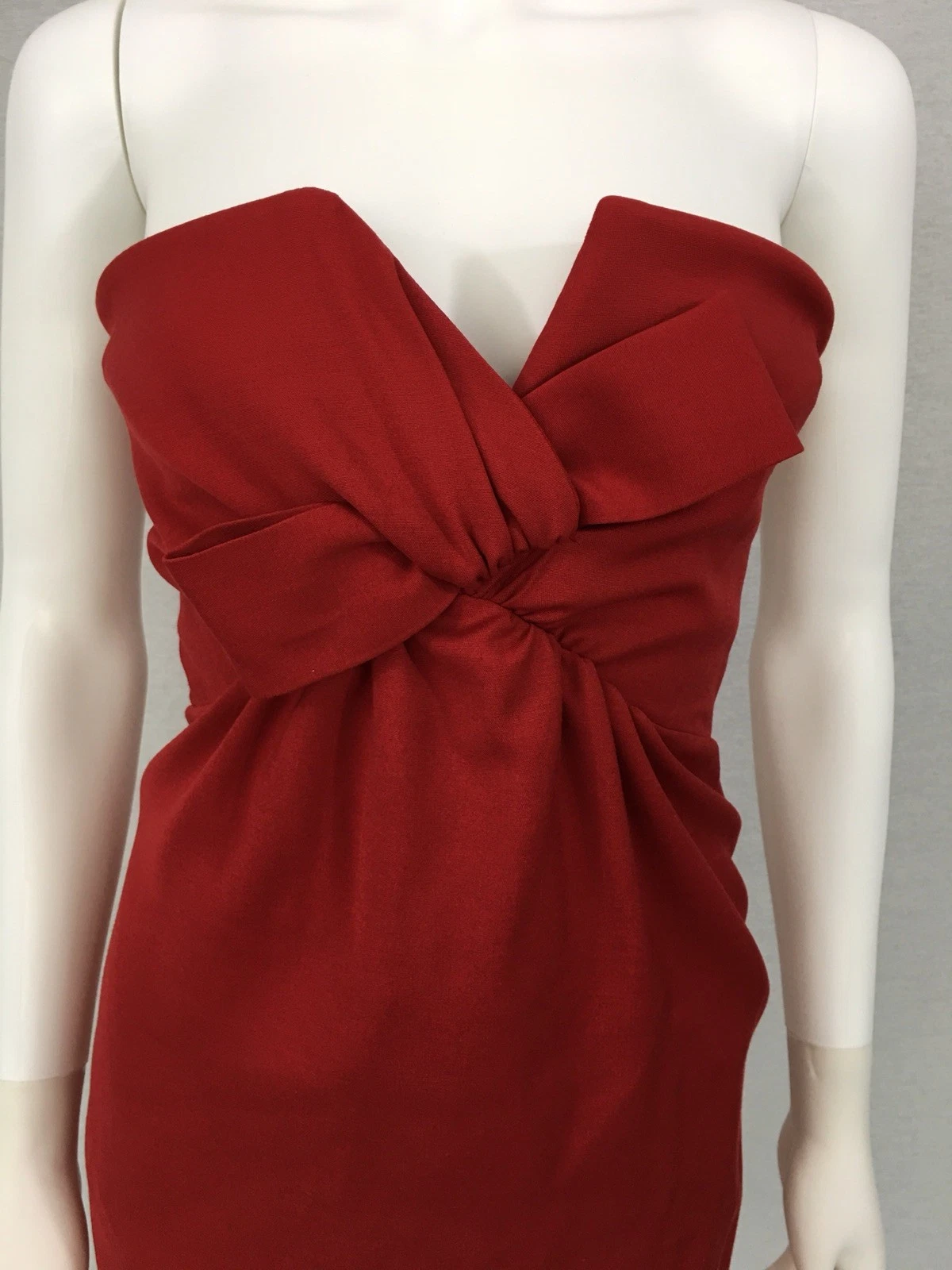 DSQUARED2 Abito rosso senza spalline quadrato D taglia zero 0