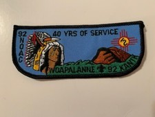 1992 Philmont Scout Ranch OA Kanik trek contingent patch 40 Yrs of Lodge 489
