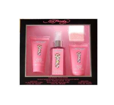 Ed Hardy gift set of 4 for women contains:Fragrant Shower Steamer 2.65...