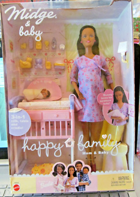 RARE Barbie Midge & Baby AA 2002 From The Happy Family Baby Bump READ